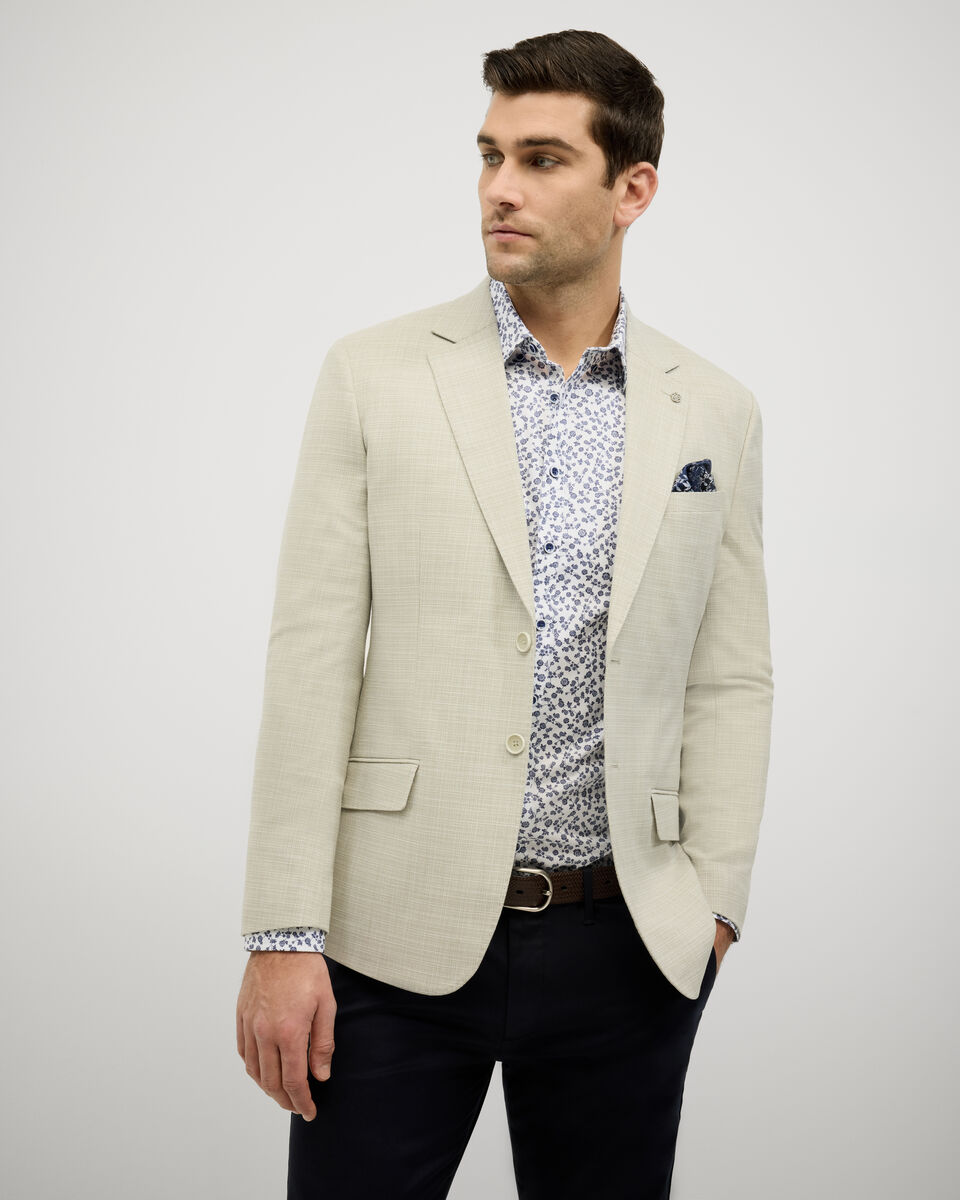 Single Breasted Textured Tailored Blazer, Sage, hi-res